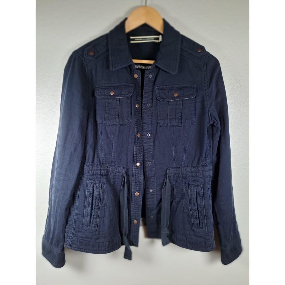 Daughters of the Liberation Navy Blue Utility Field Jacket Snap Front Size 10